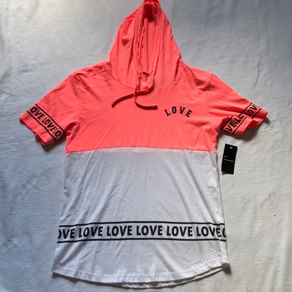 Brand new Women Love white&orange hoodie shirt. - Picture 2 of 7
